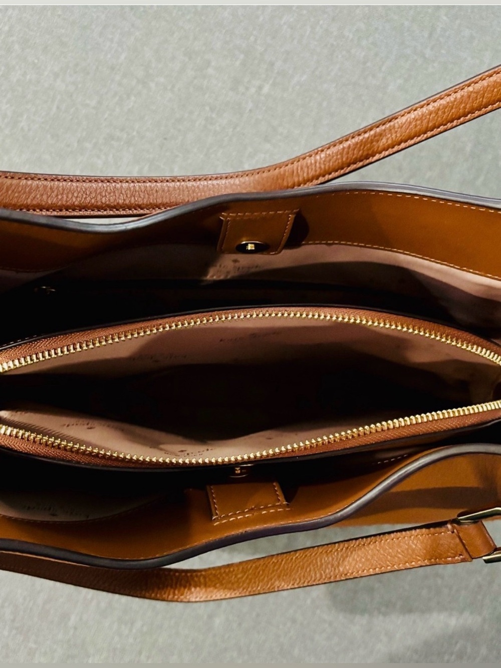 Kate Spade Kayla Large Triple Compartment Shoulder Bag in Warm Gingerbread - Picture 13 of 13